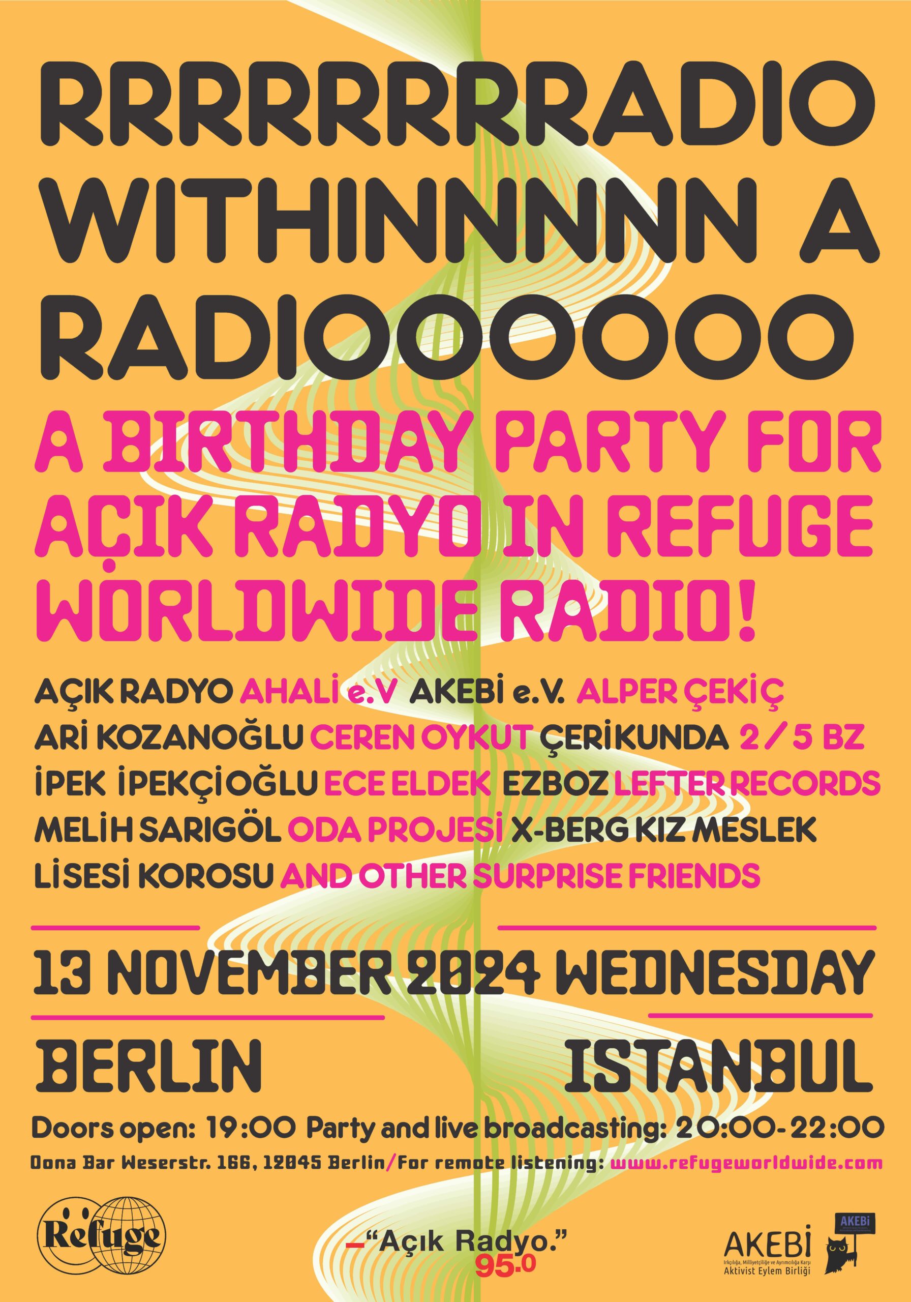 Wir feiern 30 Jahre Açık Radyo in Berlin!